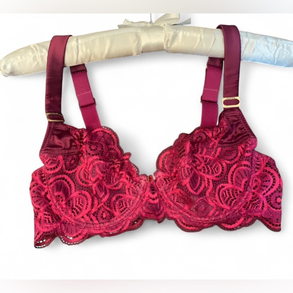 Elegant Lace Underwire Bra - pink - Picture 1 of 6